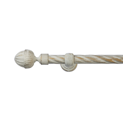 Painting 28MM Curtain Rod With Aluminum Finial For Antique Store