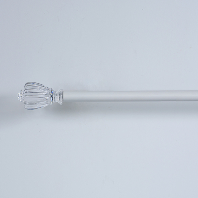 Crown Shape Transparent Acrylic Curtain Rod Accessories Single Bracket 25mm Diameter Custom