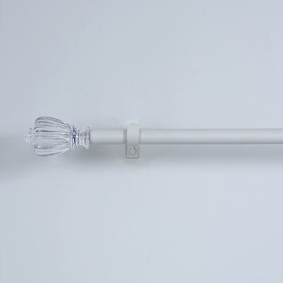 Crown Shape Transparent Acrylic Curtain Rod Accessories Single Bracket 25mm Diameter Custom
