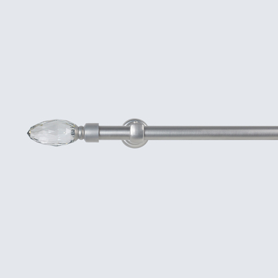Matt Nickel Pipe Curtain Rods 22mm For Living Room Decoration