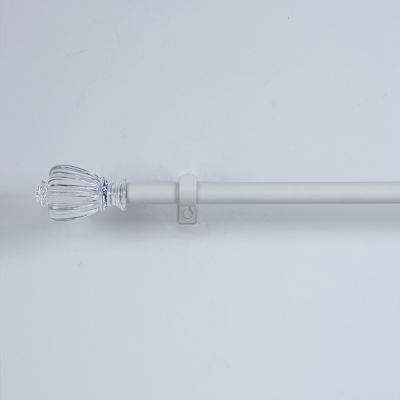 Crown Shape Transparent Acrylic Curtain Rod Accessories Single Bracket 25mm Diameter Custom