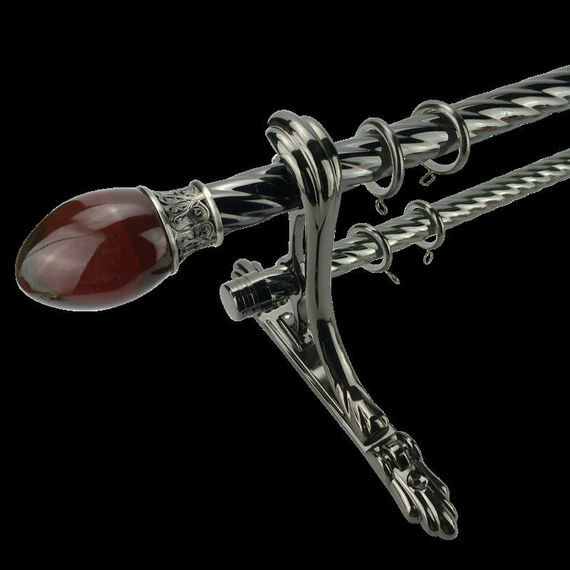Oval Egg Crystal Head Family Double Tube Curtain Rods